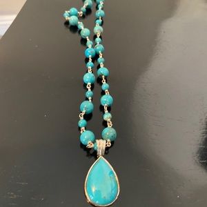 Sterling silver and turquoise necklace